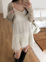 Soy V-neck see-through cardigan (4 colors)