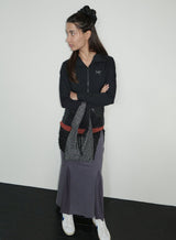 Flower Jacquard Knot two-way Bag_Grey