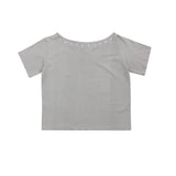STUD OFF-SHOULDER SHORT-SLEEVED SHIRT_LIGHT GRAY