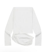 RIVA SHIRRING SLIT OFF SHOULDER LONG SLEEVE T (3COLOR)