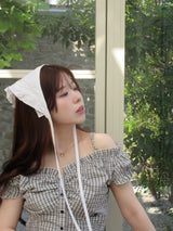 check off-shoulder blouse