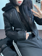 SLIM RIDER SHEEP CROPPED SHORT HIP PADDING 🖤🩶2COLOR