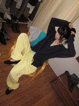 26SS★ [BAONHAUS] Alt Color Banding Wide Jogger Pants