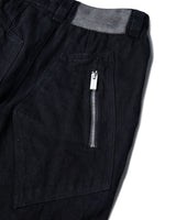 MULTI BUCKLE BLACK DENIM PANTS