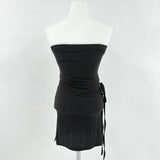 SALE! Side hole long strap sleeveless mini dress (2 colors)