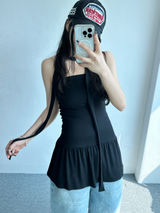 OFF-SHOULDER LAYERED SLIM DRESS🖤🩶 - 2 COLORS