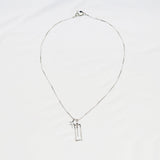 Steel Square Necklace