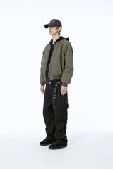 WASHED BOMBER JACKET (KHAKI)