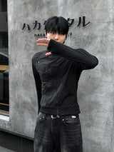 ZED DIAGONAL HIGH-NECK SLIM ZIP-UP