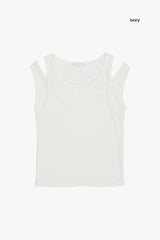 Eos cut-out ribbed sleeveless top