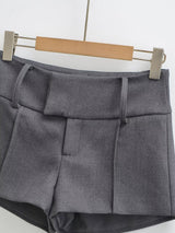 Classic Pleats Mini Shorts