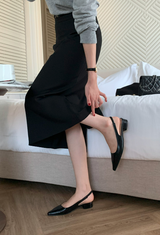 Lavin H-line Slit Long Skirt / 4 colors