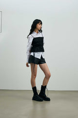 CLARI FAUX MICRO PANTS / BLACK
