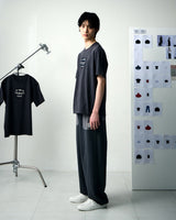 [UPDRAFT]APPLIQUE COTTON T-SHIRT GREY