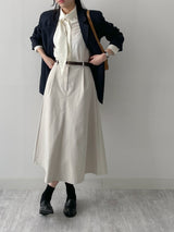 Edel Pintuck Flare Long Skirt