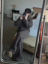 ASCLO Maison Knit Hood Zip Up & Pants (7color)