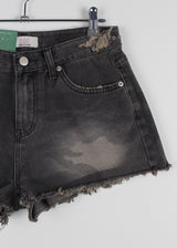 VINTAGE CAMO DENIM SHORTS