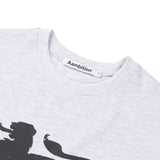 ヴィンテージエイシェントグラフィックTシャツ (メランジホワイト)