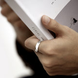 SVR-611 Teen Top Ricky wears silver 925 simple plain round minja silver ring