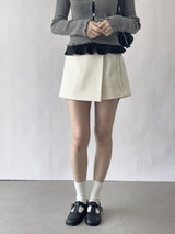 Vigent Wrap Elastic Waist Mini Skirt Pants
