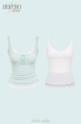 Candy Mint Double Layered Sleeveless (Two Piece) 