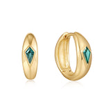 Sparkle Dome Hoop Ring 925 Silver + 14k gold plating Earring E041-06G-G (Worn by Jieun Han,Kim Yuna, Ningning, Woo-gi)
