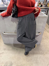 ワイドポケットワイドバンドスウェットパンツ