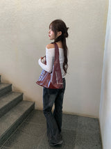 Kojin Studded Wrap Tie Off-Shoulder T-Shirt