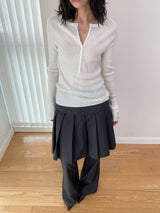 Fake Pleats Skirt Casual Pants