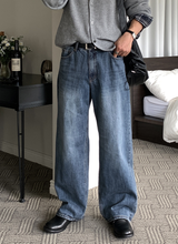Main Basic Washed BB Straight Fit Denim Pants