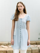 RIBBON LACE MINI ONEPIECE SKY