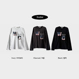 Dunk American Flag レタリング 長袖Tシャツ