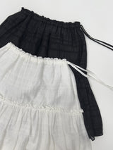Shiny Flare Midi Skirt