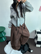 PARACHUTE TWO PINTUCK BALLOON LONG WIDE PANTS 🖤🩶💜🤎🩷5COLOR