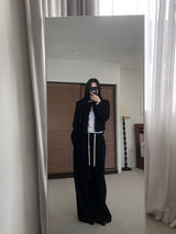 デイステッチローライズストリングワイドスラックスパンツ