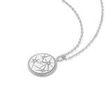 シルバースターリーチャームロジウムメッキ+925シルバーネックレス N065-08H