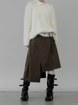 Alpaca Boat Neck Long Sleeve Knit