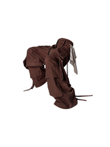 RELABEL Spatial Relations (Quartet) Eight-pocket Overlapping Detachable Distressed マルチカラーダブルジョイントワークウェアリボンパンツ