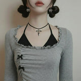 Adorable Ribbon Huggies Piercing - Silver
