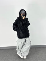 rugged fleece big balloon pants