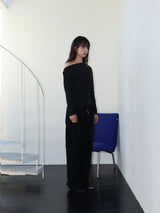 コーデュロイストラップパンツ (BLACK)