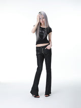 SEXXDEVIL ワックスジップスキニーデニム