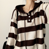 Beaded Dangara Snap Knit Hooded