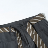 Tie-Belt Wide Tailored Pants