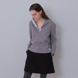 Melange Snap Knit Polar Tee