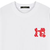 DOT HOLY LOGO SLIM FIT SHORT SLEEVE TEE_WHITE&RED