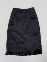 Jacquard satin midi skirt