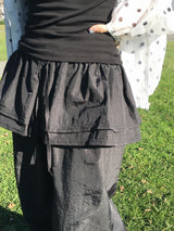 Crinkle Nylon Skirt Pants (3c)