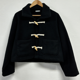 SHEEP FUR SEMI CROPPED TTEOKBOKKI COAT 🤎🤍🧸4COLOR