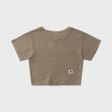 ナミブワッフルクロップトップ(KHAKI)